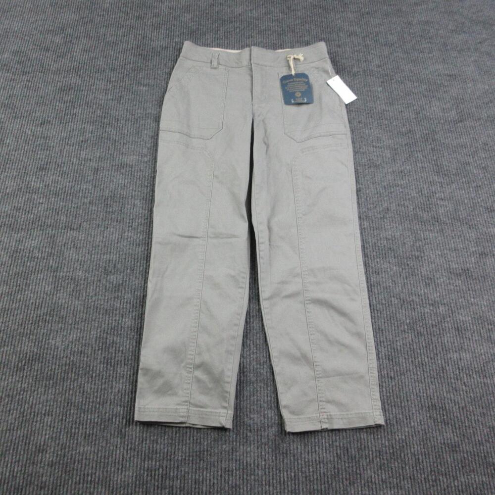 Democracy Pants Womens 6 Gray Chino Slim Stretch Twill Pockets 30x27.5* NWT